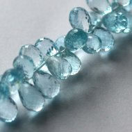 Голубой топаз бусина "Big Drop" граненая 6х9 Голубой топаз бусина "Big Drop" граненая 6х9